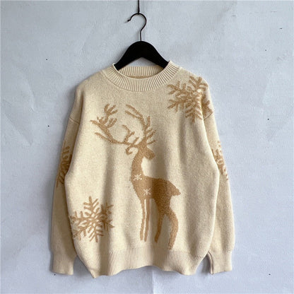 Weihnachtspullover Damen Festlich Rentier Design