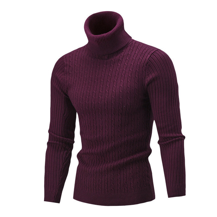 Herren Rollkragenpullover Hochwertig Strick Luxus Design