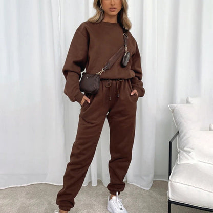 Damen Fleece Lounge Set Bequem Gemütlich