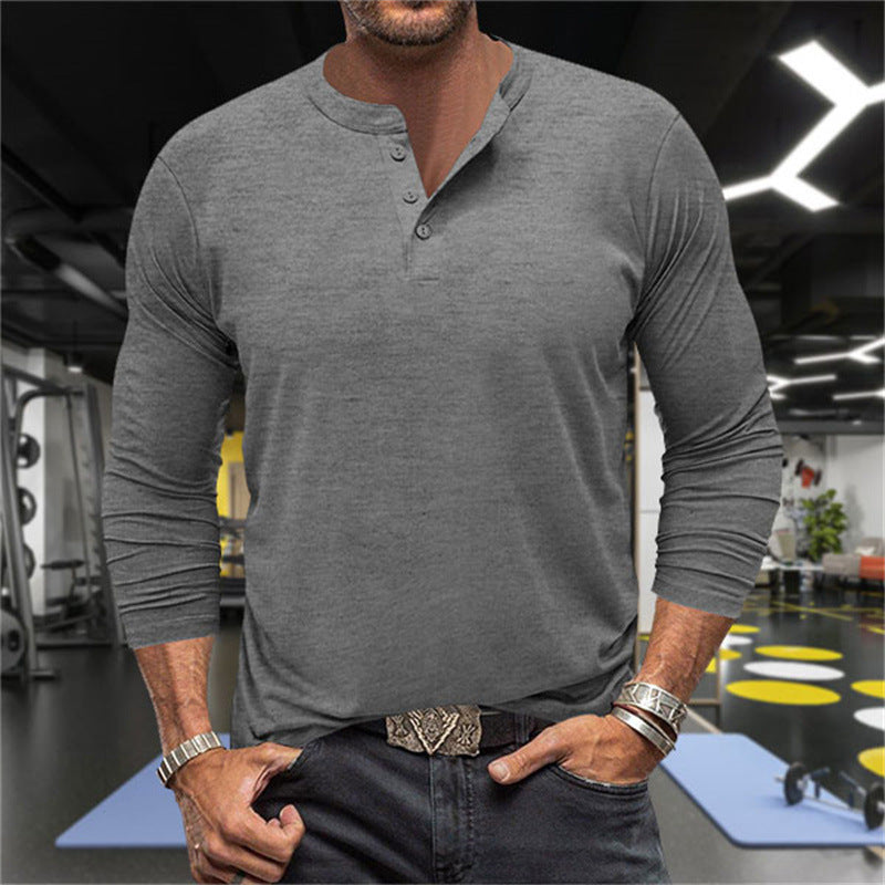 Herren Langarm-Shirt atmungsaktiv Komfort Baumwolle