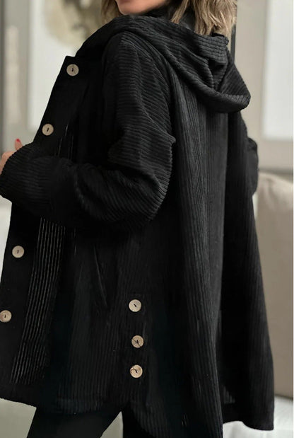 Damen Strickjacke Kapuze Gemütlich Oversized