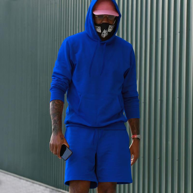 Herren Sportset Sweat Hoodie Shorts Komfort
