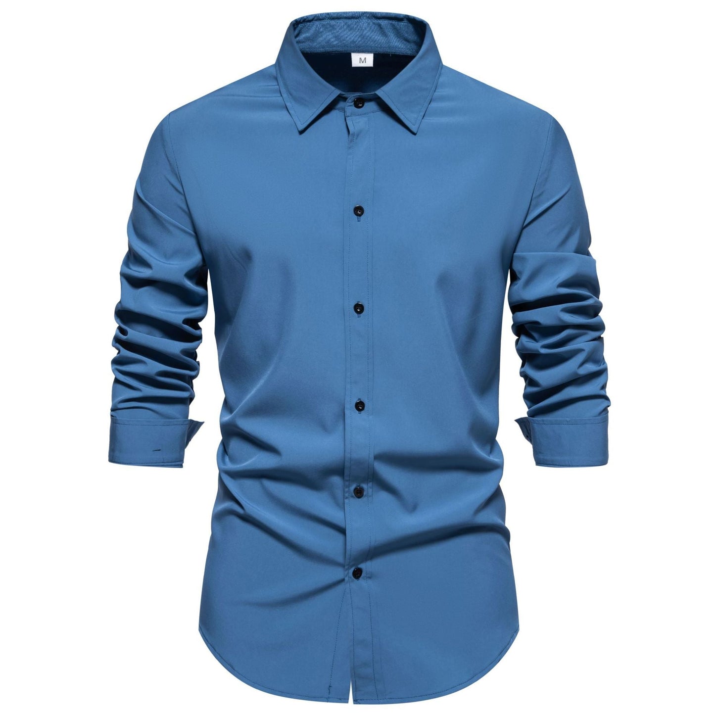 Herren Langarmhemd Baumwolle Moderner Schnitt