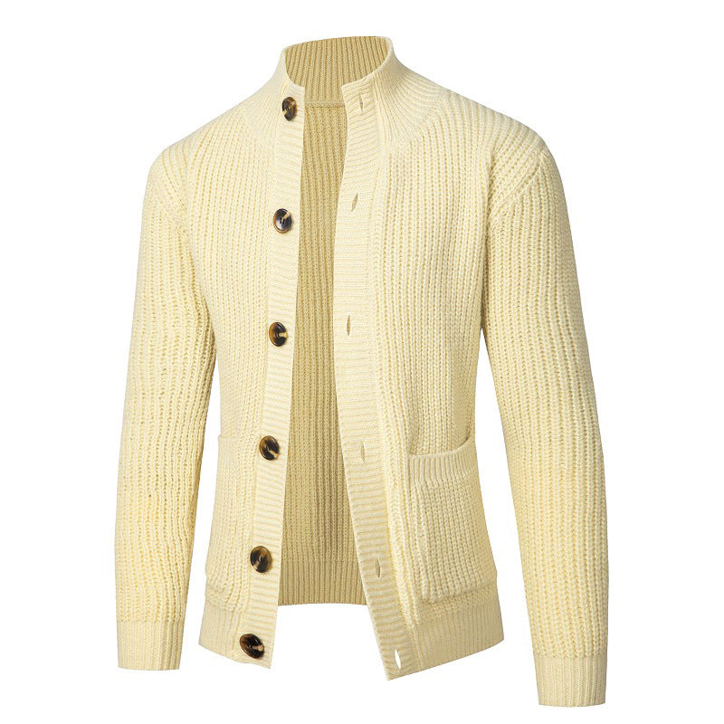 Herren Strickjacke Bequem Knopfverschluss Modern - IdealeKleiden