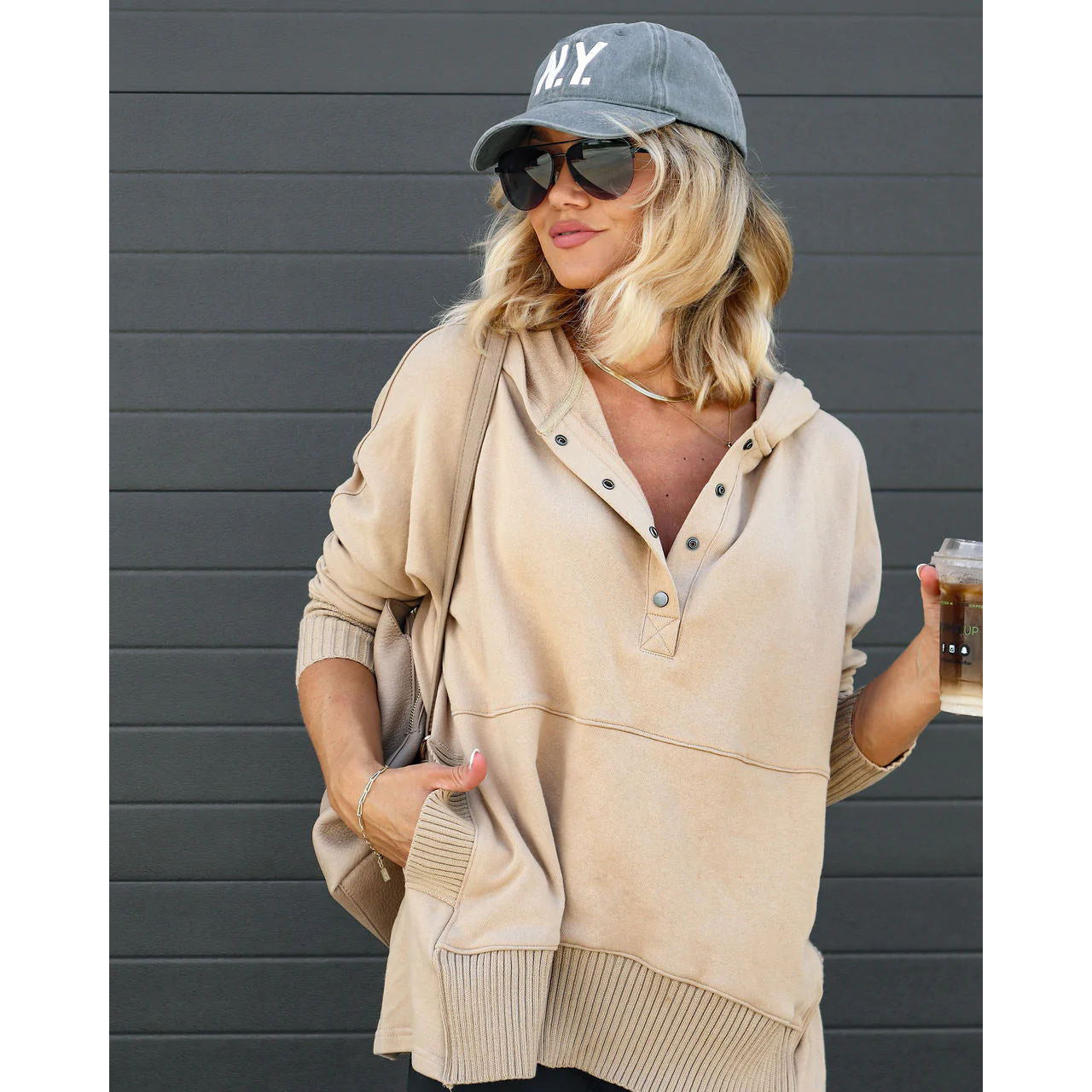 Damen Oversize Kapuzenpullover Bequem Stilvoll