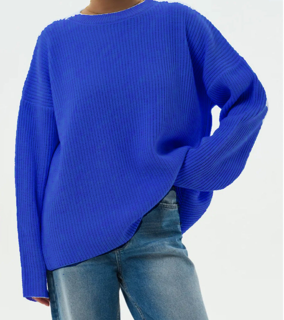 Damen Pullover Grobstrick Lässig Modern