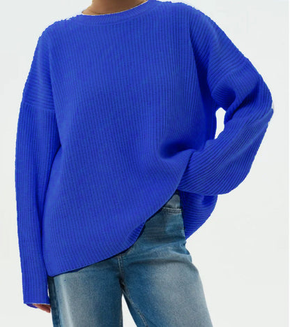 Damen Pullover Grobstrick Lässig Modern