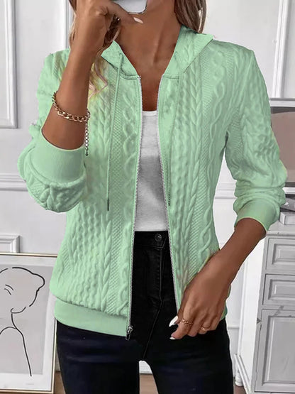 Damen Strickjacke Kapuze Warm Elegant