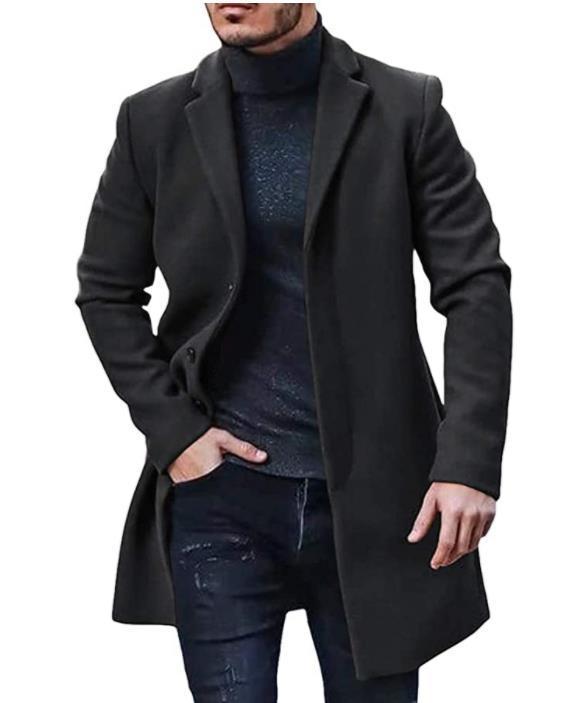 Herren Wollmantel Elegantes Design Klassischer Stil