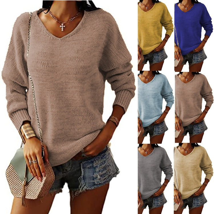 Damen Strickpullover Bequem Elegant - IdealeKleiden
