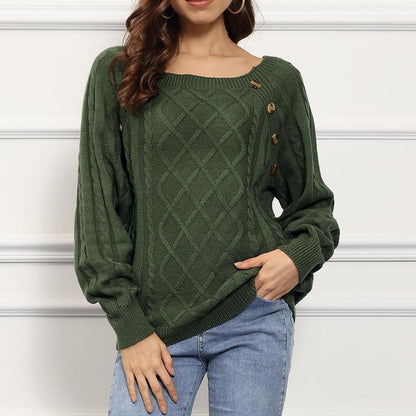 Strickpullover Zopf Muster Elegantes Design