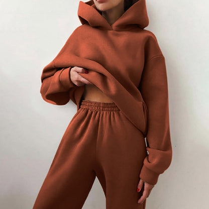 Damen Oversize Hoodie Set Lässig Elegant