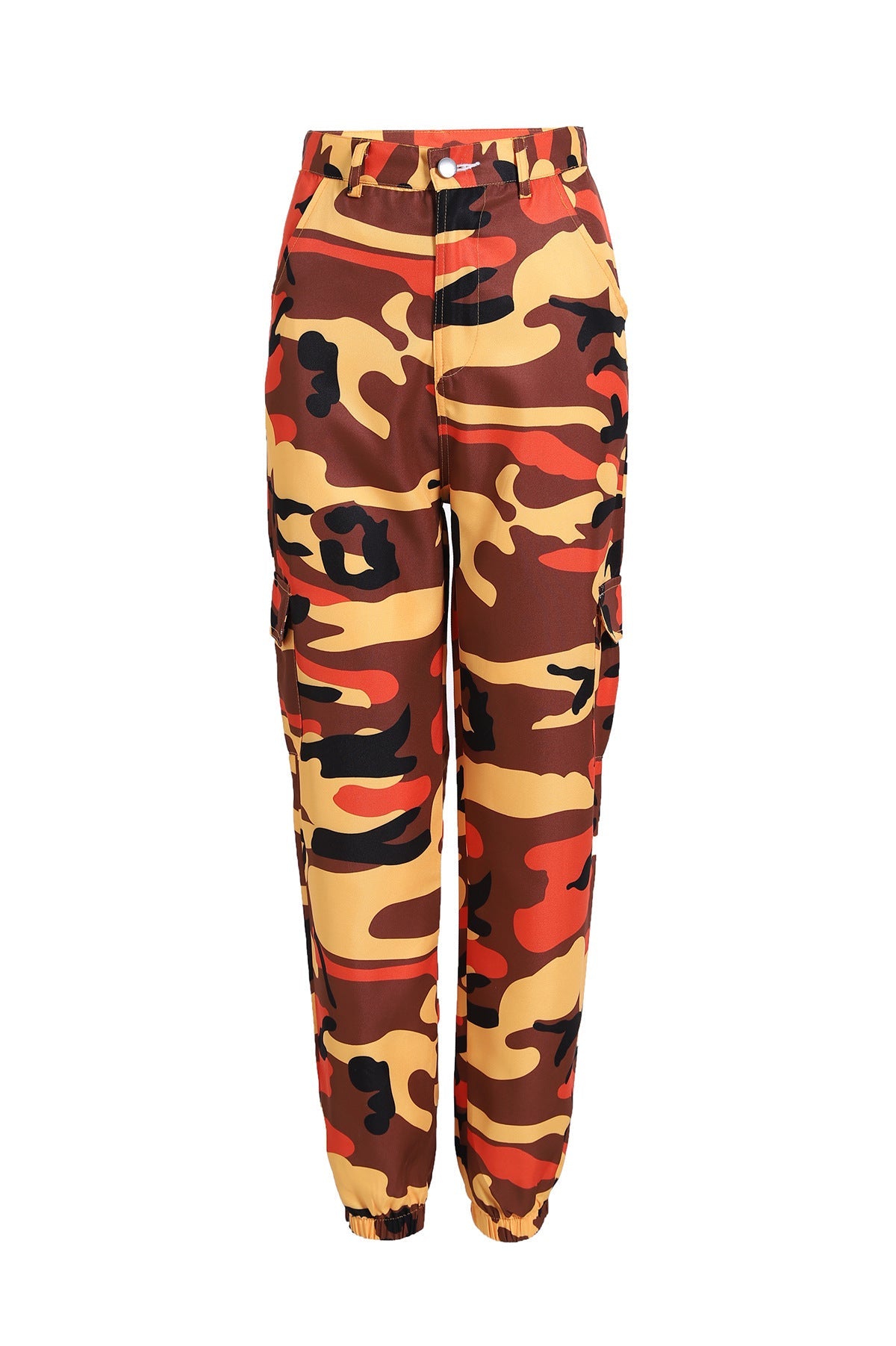 Damen Cargohose Camo-Style Praktisch Elastisch