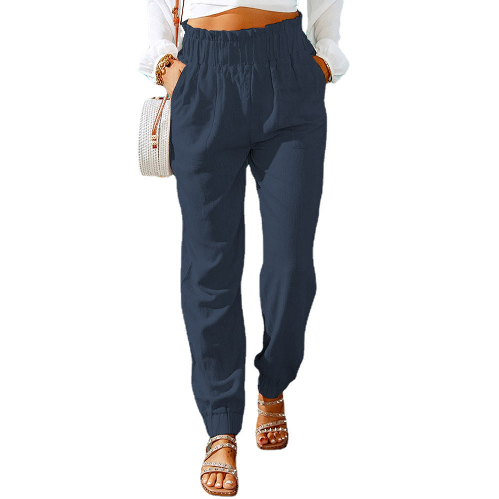 Damen Sommerhose Leicht Baumwolle Elastisch
