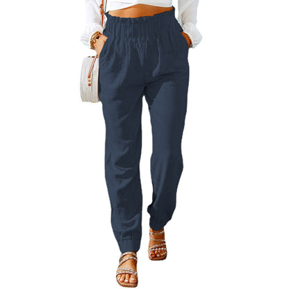 Damen Sommerhose Leicht Baumwolle Elastisch