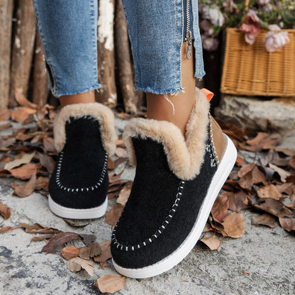 Damen Winterstiefel Warm Flauschig Robust