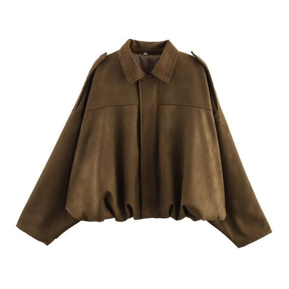 Damen Oversized Jacke Lässig Chic_Style