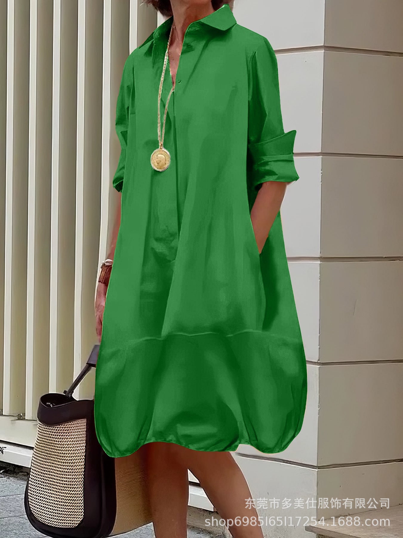 Damen Sommerkleid Leicht Mit Taschen