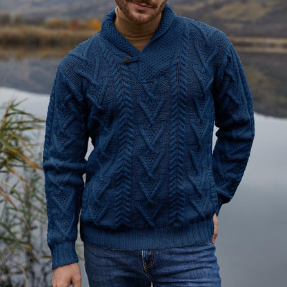 Herren Pullover Klassisch Strukturiert Modern