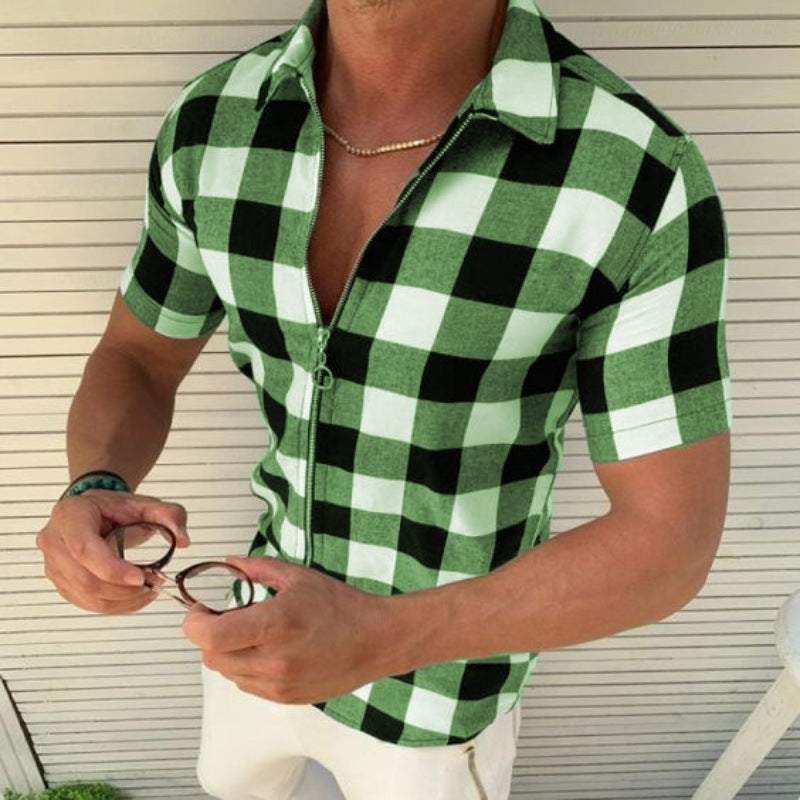 Herren Sommerhemd Kurzarm Modern Style
