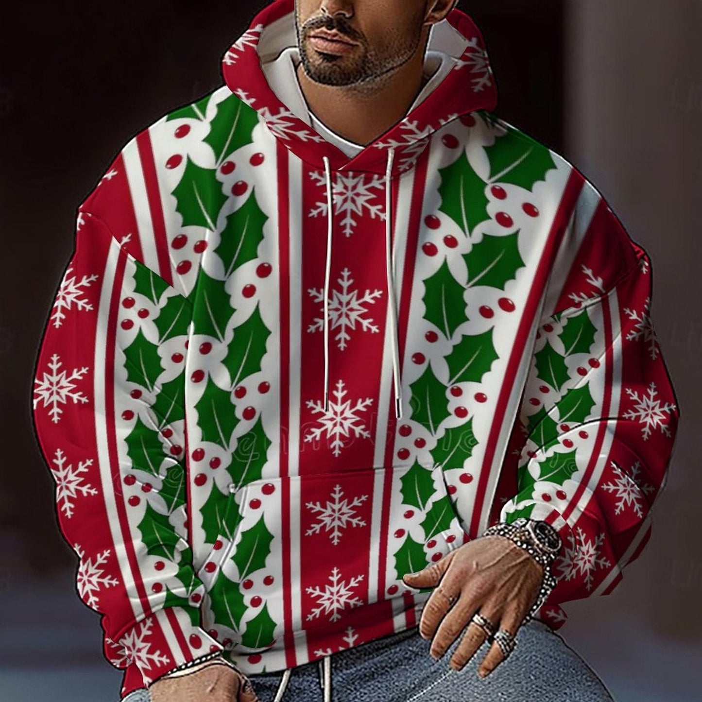 Herren Weihnachts-Pullover Farbenfroh Bequem
