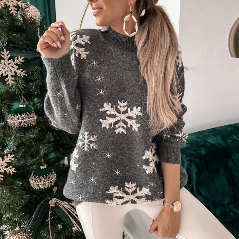 Weihnachtspulli Rentier Muster Festlich