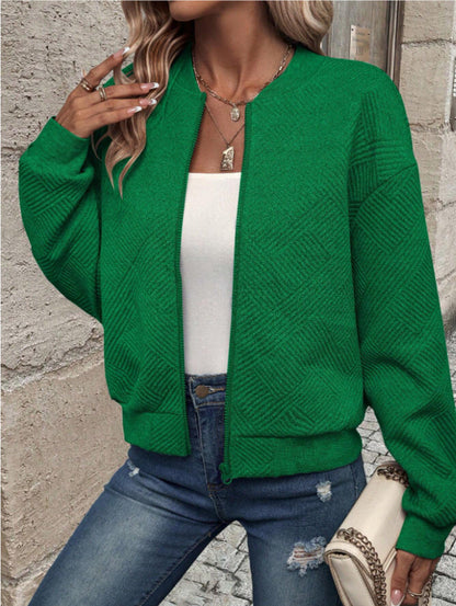 Damen Cardigan Herbst Warm Rippbund