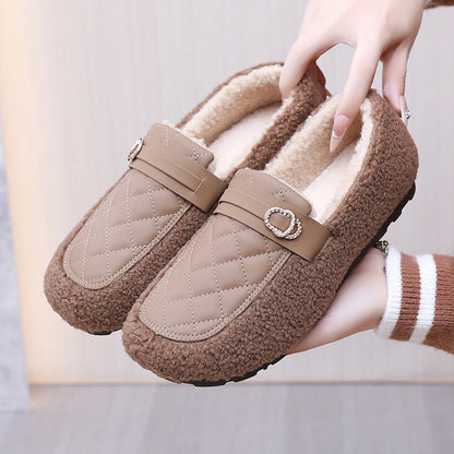 Damen Hausschuhe Elegant Schnalle Weich