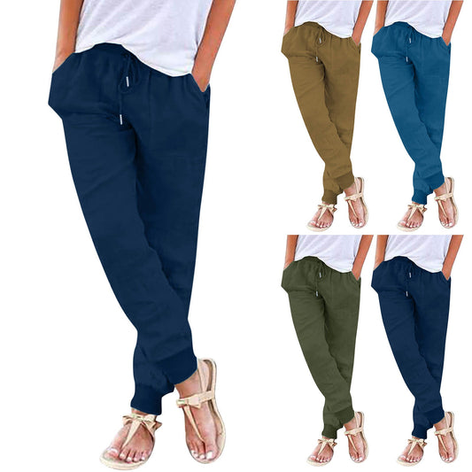 Damen Komfort Hose Elastisch Praktisch - IdealeKleiden
