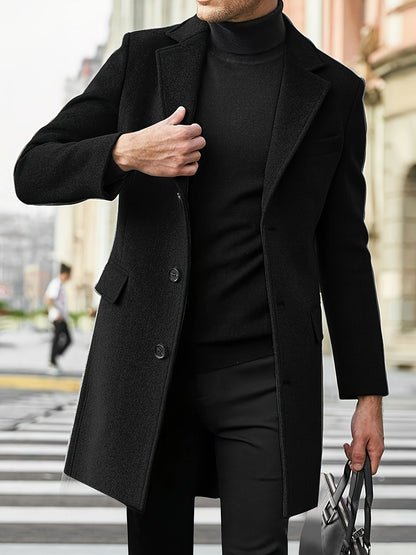 Herren Wollmantel Elegantes Design Klassisch