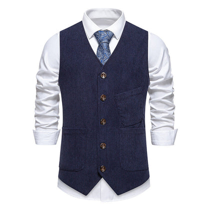 Elegante Herren Weste Strukturiert Modern Schlank