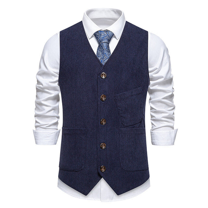Elegante Herren Weste Strukturiert Modern Schlank