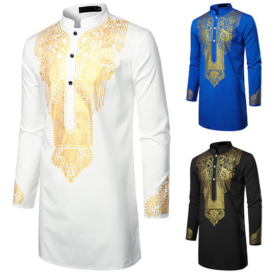 Herren Hemd Ethno Style Langarm - IdealeKleiden
