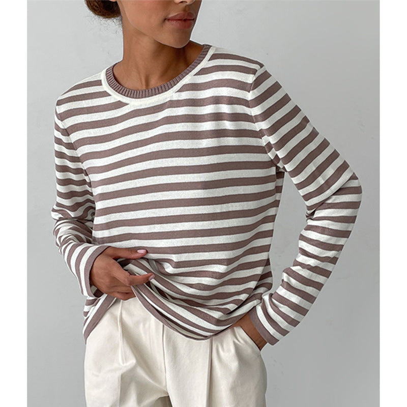 Stilvoller Streifenpullover Damen