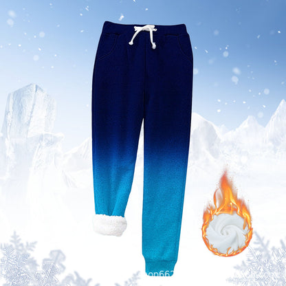 Damen Jogginghose Warm Fleece Weich Elastisch