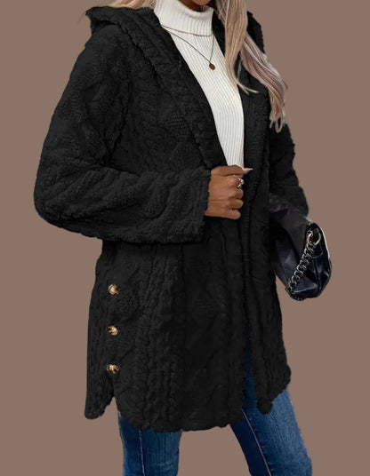Sherpa Jacke Damen Warm Kapuze