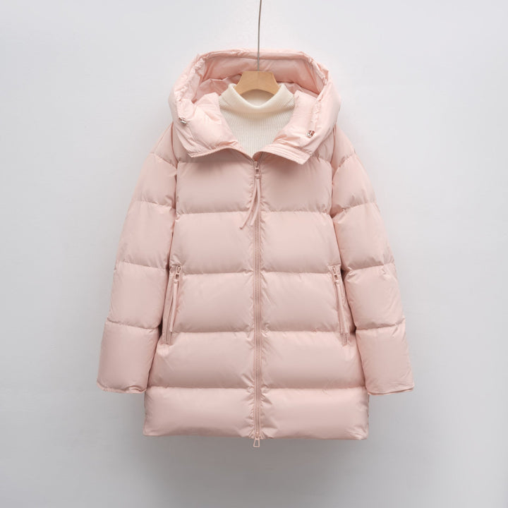 Damen Winterjacke Oversized Kapuze Modern Stil