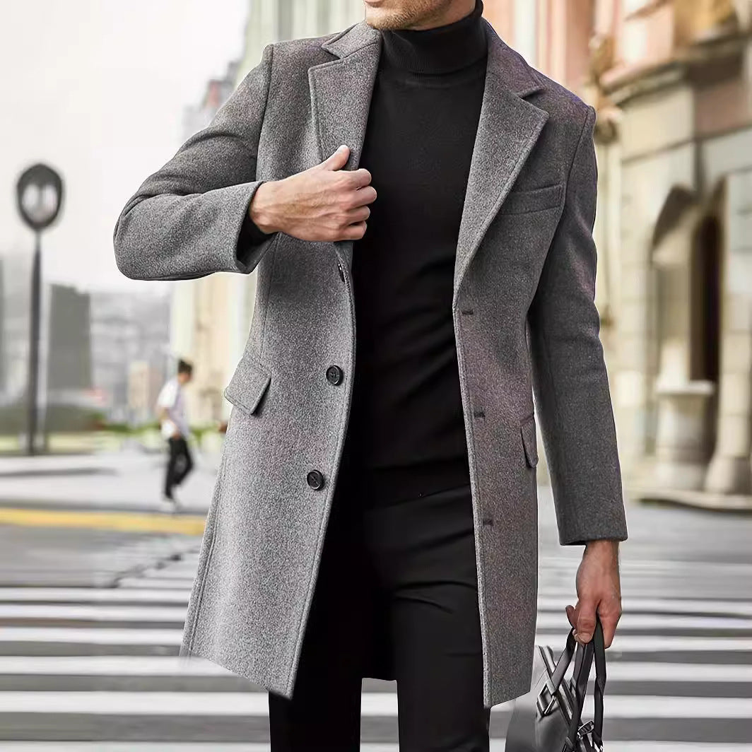 Herren Wollmantel Elegantes Design Klassisch - IdealeKleiden