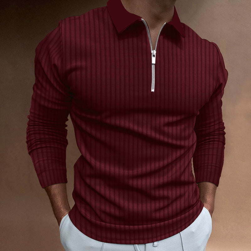 Herren Poloshirt Elegantes Design Strukturiert