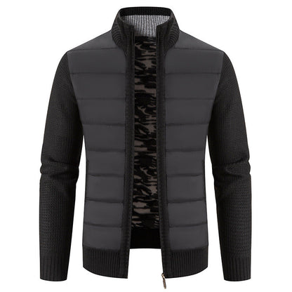 Herren Steppjacke Modern Strick Muster