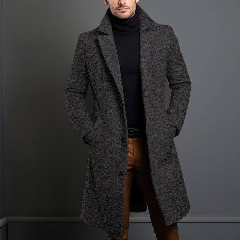 Herren Wollmantel Elegant Schlank Modern