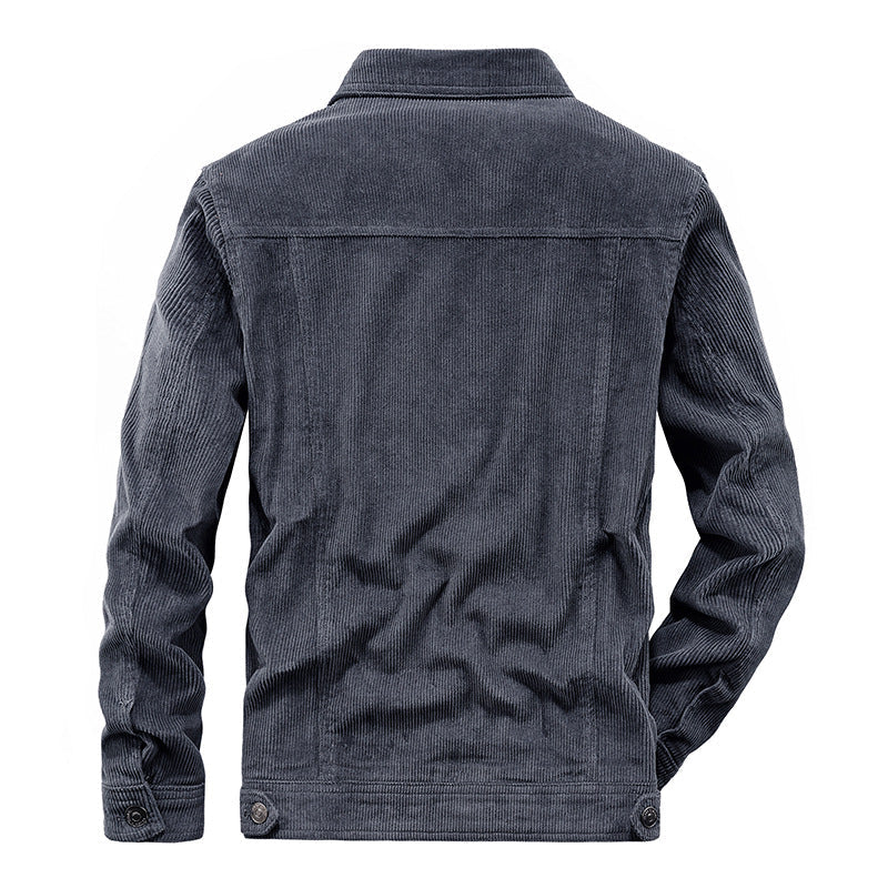 Herren Cordjacke Modern Grüne Corduroy - IdealeKleiden