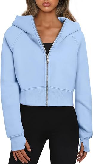 Damen Sportlich Kurzarm Kapuzenpullover Mit Reißverschluss