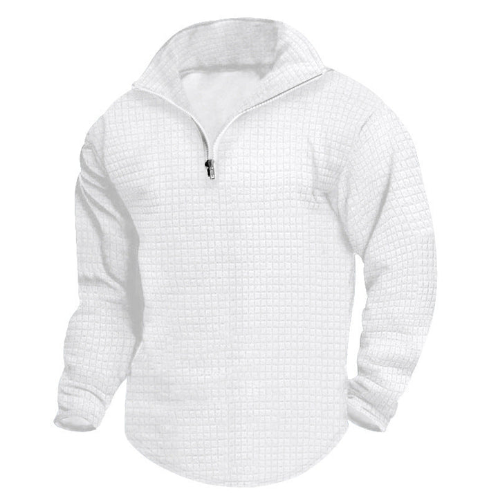 Herren Fleecepullover Modern Strukturiert Reißverschluss