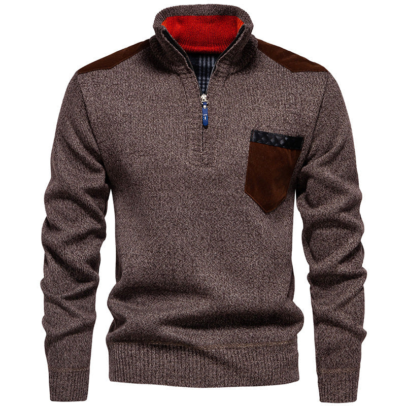Herren Pullover Stehkragen Modern Praktisch