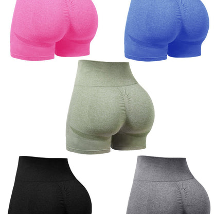 Damen Fitness Shorts Hoch Tailliert Komfortabel - IdealeKleiden