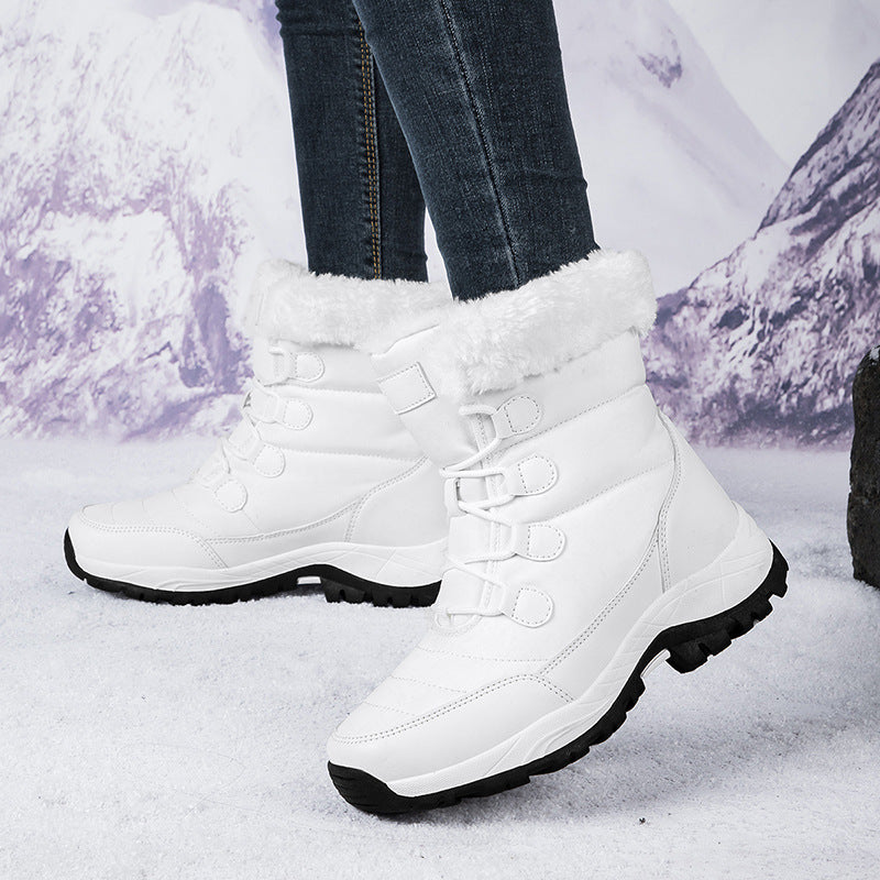 Damenschuhe Stiefel Knöchelhöhe Fleece Innen