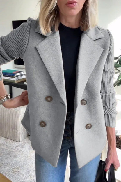 Damen Blazer Elegant Doppelknopf Modern Style