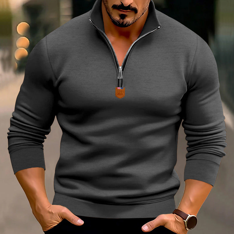 Herren Sportpullover Modern Stehkragen Elastisch
