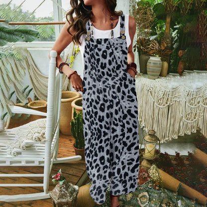Damen Jumpsuit Tierprint Praktisch Und Stilvoll